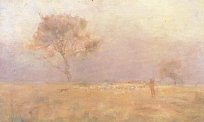 Charles conder Yarding Sheep (nn02)